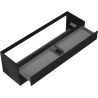 Dulap de baie Mexen Rivel sub chiuvetă 160 cm, 2 sertare, canelat, negru mat - 91A20-16047-2-BFF71