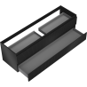 Dulap de baie Mexen Rivel sub chiuvetă 160 cm, 2 sertare, canelat, negru mat - 91A20-16047-2-BFF71