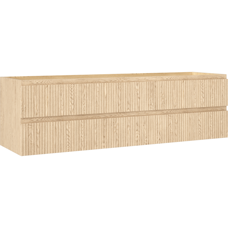 Mexen Rivel dulap baie sub lavoar 160 cm, 2 sertare, canelată, stejar - 91A20-16047-2-BFF81