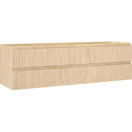 Mexen Rivel fürdőszobai szekrény mosdó alá 160 cm, 2 fiók, bordázott, tölgy - 91A20-16047-2-BFF81