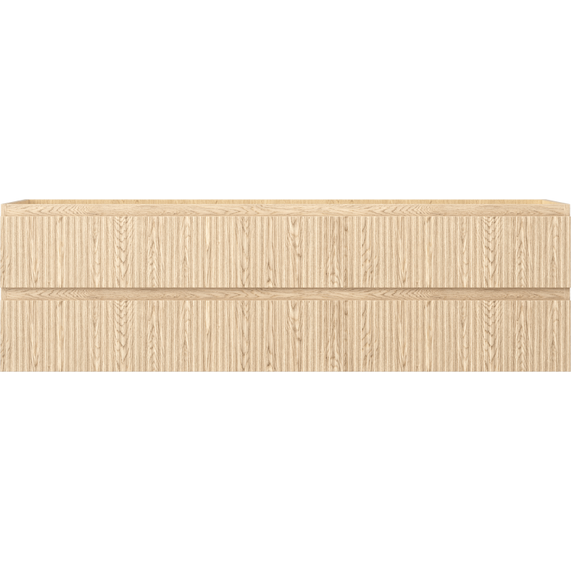 Mexen Rivel fürdőszobai szekrény mosdó alá 160 cm, 2 fiók, bordázott, tölgy - 91A20-16047-2-BFF81