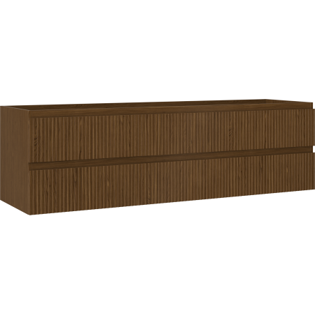 Mexen Rivel fürdőszobai szekrény mosdó alá 160 cm, 2 fiókos, bordázott, dió - 91A20-16047-2-BFF86