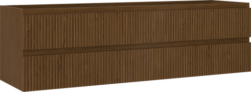 Mexen Rivel dulap baie sub lavoar 160 cm, 2 sertare, canelat, nuc - 91A20-16047-2-BFF86