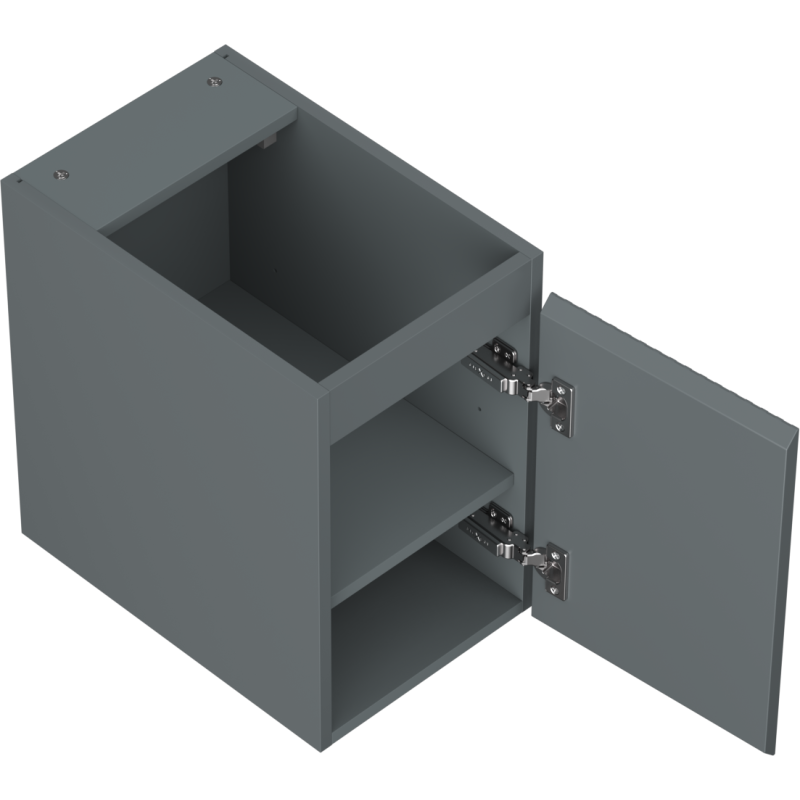 Mexen Rivel fürdőszobai mosdószekrény 30 cm, 1 ajtó, bordázott, grafit matt - 91A21-03047-1-BF66