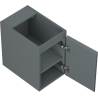 Mexen Rivel dulap baie sub lavoar 30 cm, 1 ușă, riflat, grafit mat - 91A21-03047-1-BF66