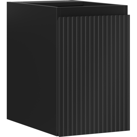 Mexen Rivel fürdőszobai mosdószekrény 30 cm, 1 ajtó, barázdált, fekete matt - 91A21-03047-1-BF71