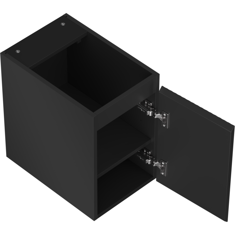 Mexen Rivel dulap baie sub chiuvetă 30 cm, 1 ușă, riflat, negru mat - 91A21-03047-1-BF71