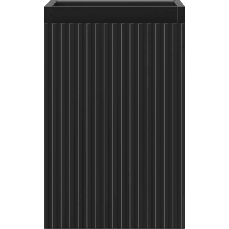 Mexen Rivel fürdőszobai mosdószekrény 30 cm, 1 ajtó, barázdált, fekete matt - 91A21-03047-1-BF71