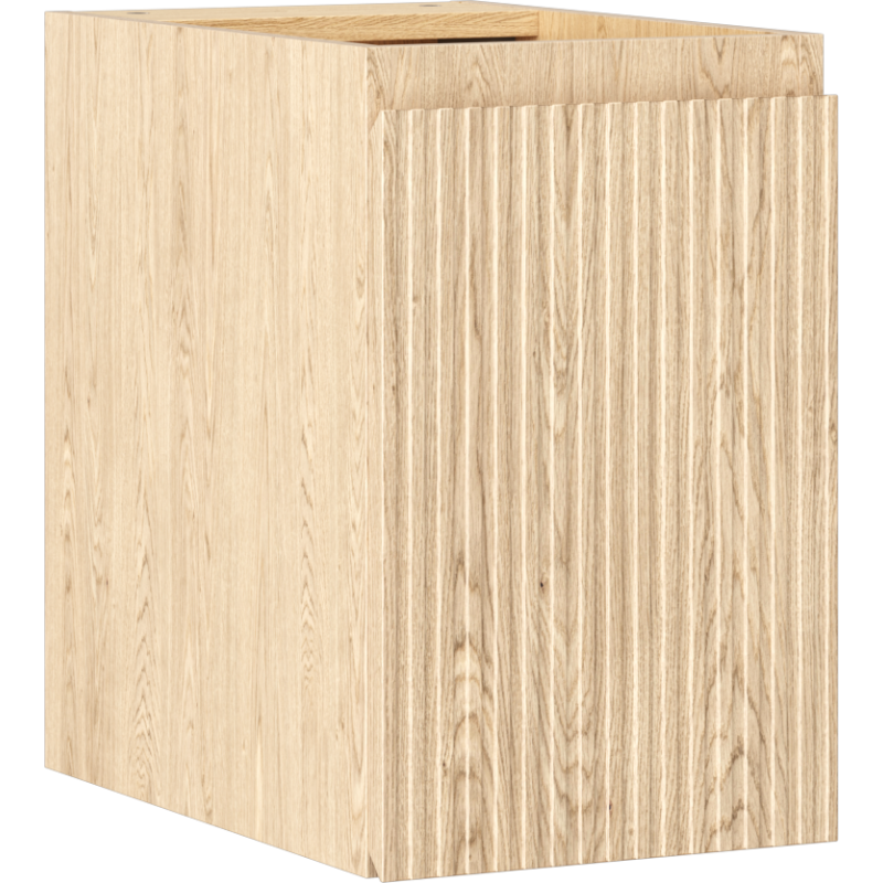 Mexen Rivel dulap de baie sub chiuvetă 30 cm, 1 ușă, canelat, stejar - 91A21-03047-1-BF81