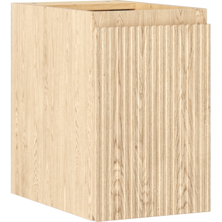 Mexen Rivel fürdőszobaszekrény mosdó alá 30 cm, 1 ajtó, bordázott, tölgy - 91A21-03047-1-BF81