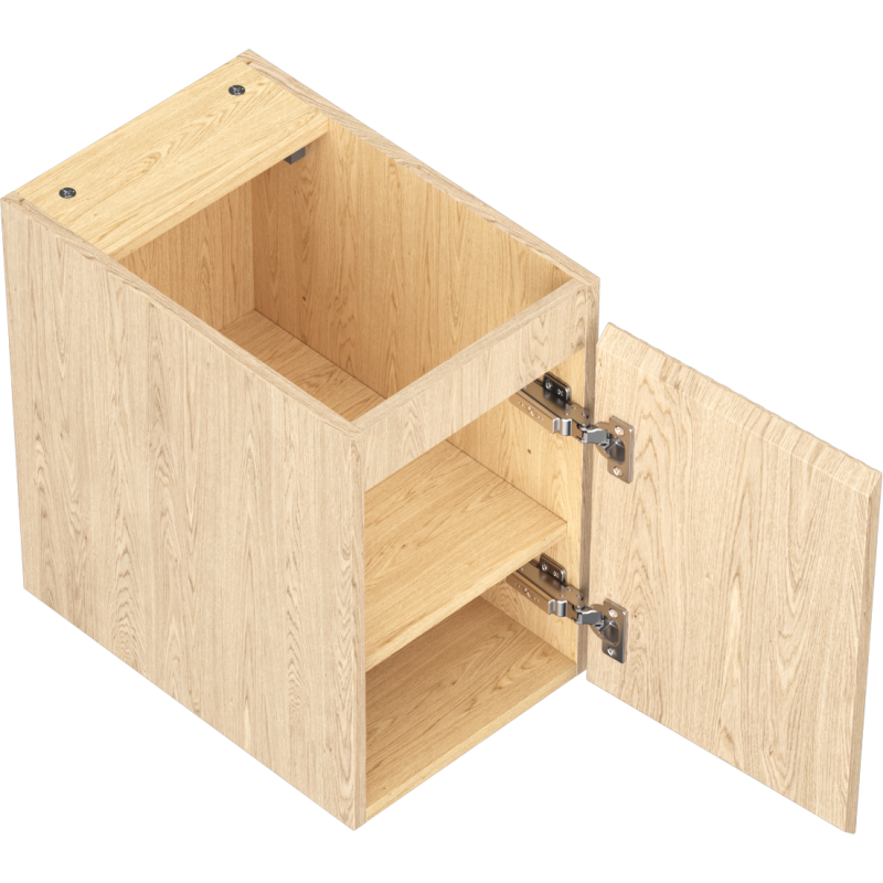 Mexen Rivel fürdőszobaszekrény mosdó alá 30 cm, 1 ajtó, bordázott, tölgy - 91A21-03047-1-BF81