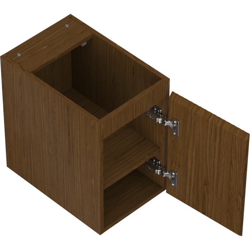 Mexen Rivel dulap baie sub chiuvetă 30 cm, 1 ușă, canelat, nuc - 91A21-03047-1-BF86