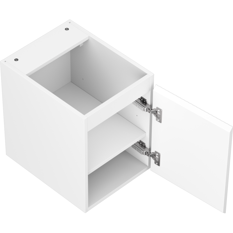 Mexen Rivel 35 cm-es fali szekrény mosdó alá, 1 ajtós, bordázott, fehér matt - 91A21-03547-1-BF01
