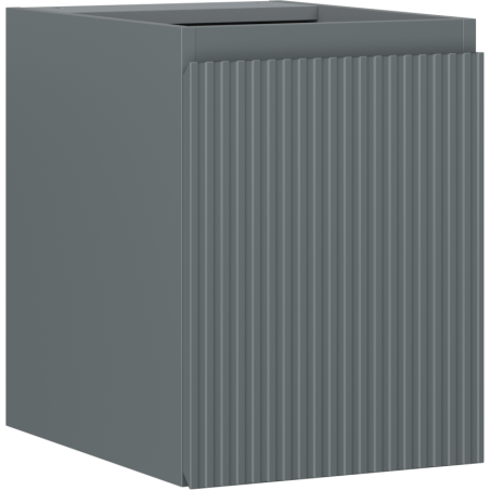 Mexen Rivel fürdőszobai mosdószekrény 35 cm, 1 ajtó, bordázott, grafit matt - 91A21-03547-1-BF66