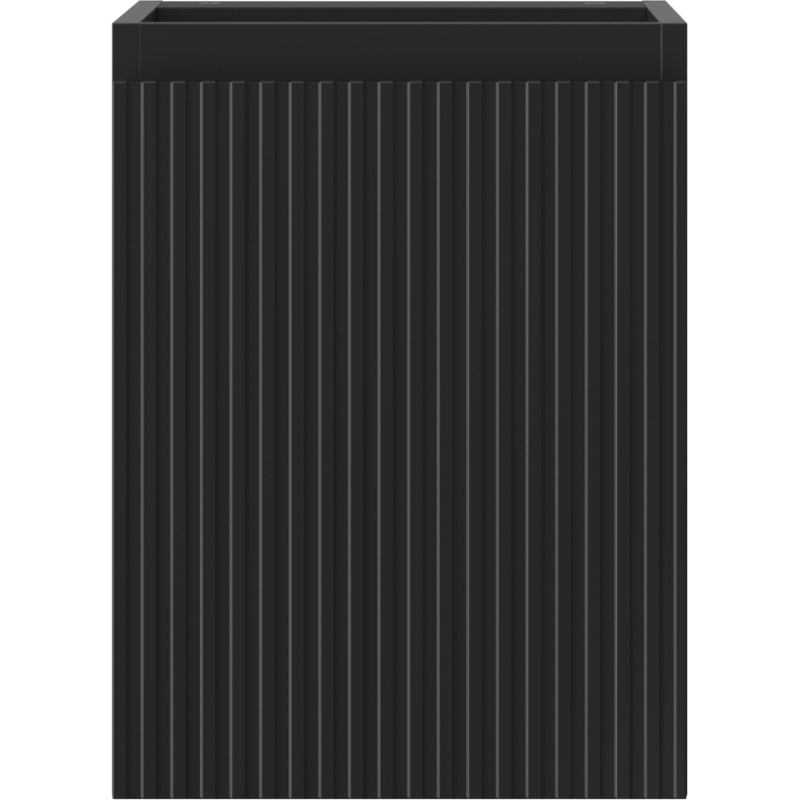 Mexen Rivel fürdőszobai szekrény mosdó alatti 35 cm, 1 ajtó, barázdált, matt fekete - 91A21-03547-1-BF71