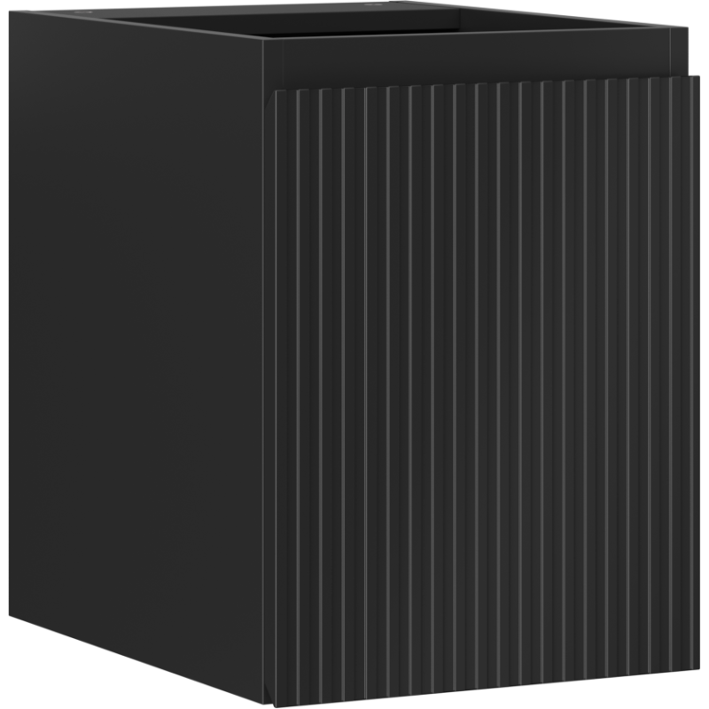 Mexen Rivel dulap baie sub chiuvetă 35 cm, 1 ușă, canelat, negru mat - 91A21-03547-1-BF71