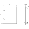 Mexen Rivel dulap baie sub lavoar 35 cm, 1 ușă, canelat, nuc - 91A21-03547-1-BF86