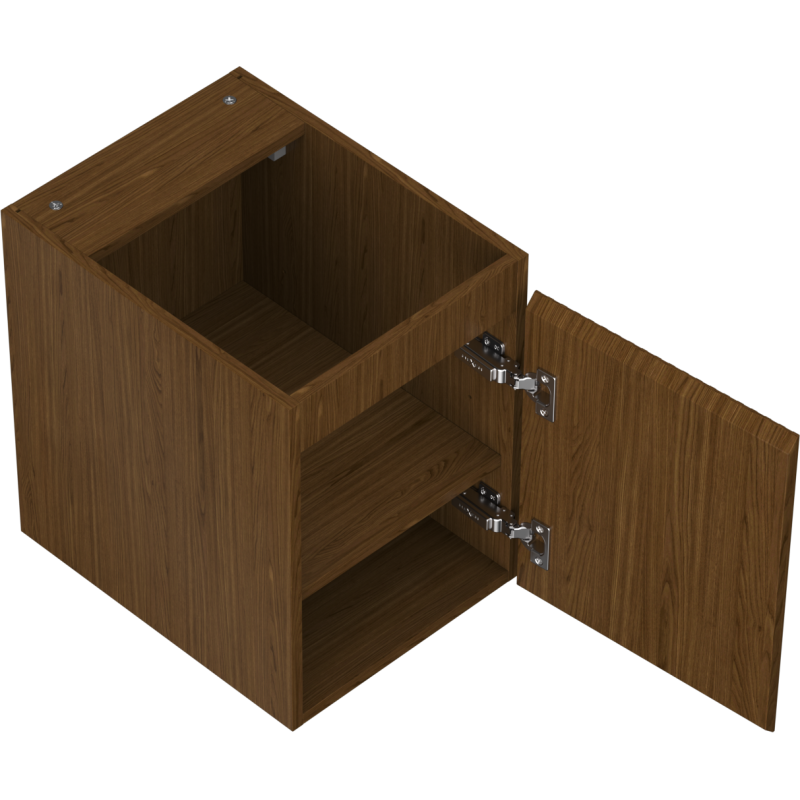 Mexen Rivel fürdőszobai mosdó alatti szekrény, 35 cm, 1 ajtós, bordázott, dió - 91A21-03547-1-BF86