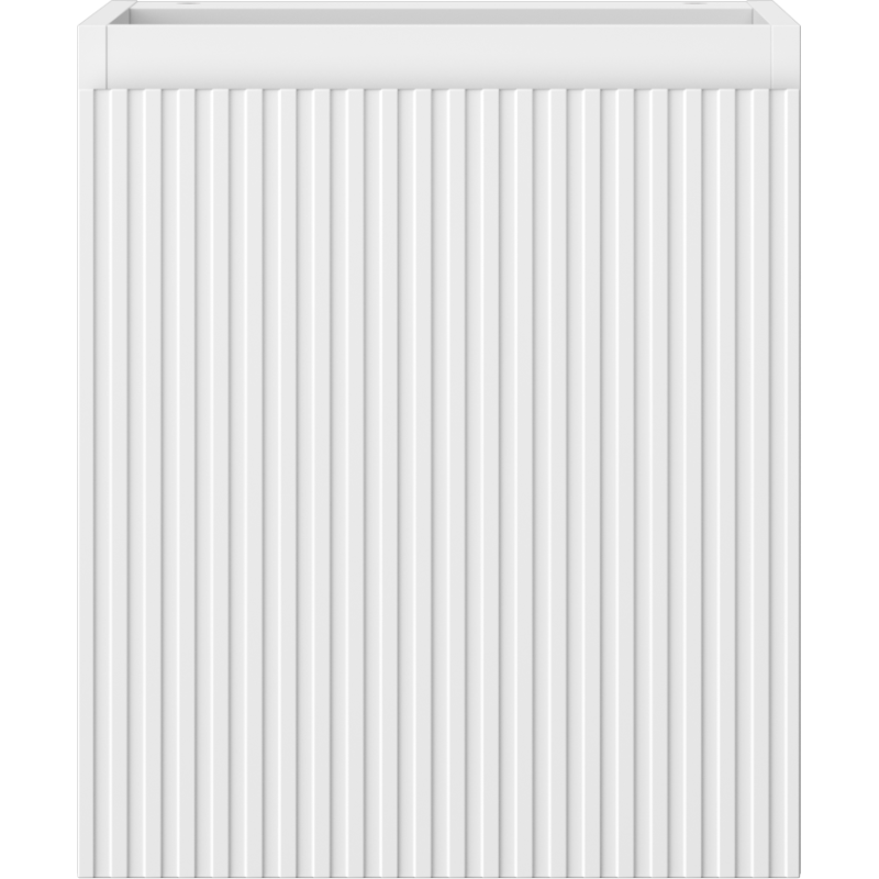 Mexen Rivel fürdőszobai mosdószekrény 40 cm, 1 ajtó, bordázott, matt fehér - 91A21-04047-1-BF01