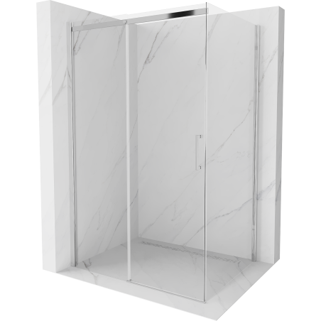 Mexen Omega tolóajtós zuhanykabin 100 x 70 cm, Átlátszó, Króm - 825-100-070-01-00