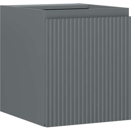 Mexen Rivel fürdőszobai szekrény mosdó alá, 40 cm, 1 ajtós, bordázott, grafit matt - 91A21-04047-1-BF66