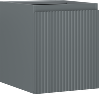 Mexen Rivel fürdőszobai szekrény mosdó alá, 40 cm, 1 ajtós, bordázott, grafit matt - 91A21-04047-1-BF66