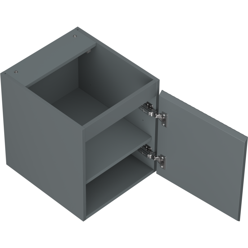 Mexen Rivel fürdőszobai szekrény mosdó alá, 40 cm, 1 ajtós, bordázott, grafit matt - 91A21-04047-1-BF66