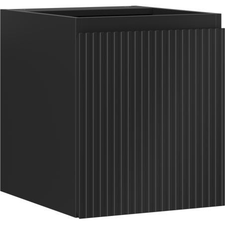 Mexen Rivel dulap baie pentru lavoar 40 cm, 1 ușă, cu caneluri, negru mat - 91A21-04047-1-BF71