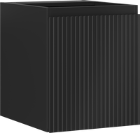 Mexen Rivel dulap baie pentru lavoar 40 cm, 1 ușă, cu caneluri, negru mat - 91A21-04047-1-BF71