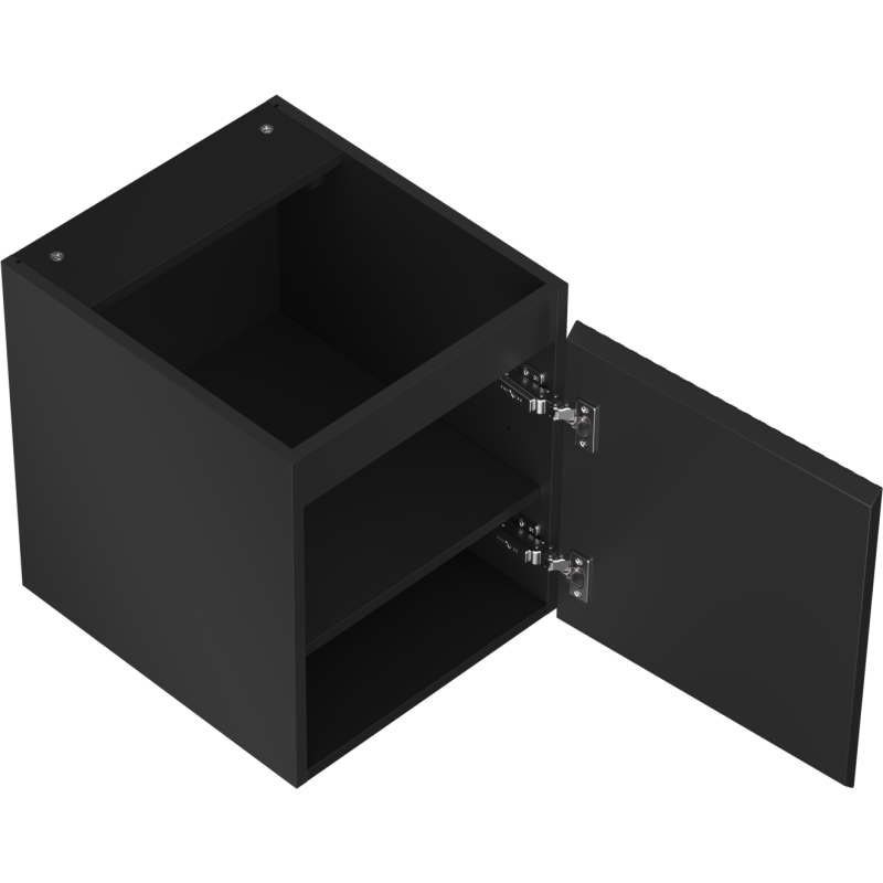 Mexen Rivel dulap baie sub chiuvetă 40 cm, 1 ușă, canelat, negru mat - 91A21-04047-1-BF71