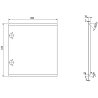 Mexen Rivel dulap baie sub chiuvetă 40 cm, 1 ușă, cu textură canelată, nuc - 91A21-04047-1-BF86