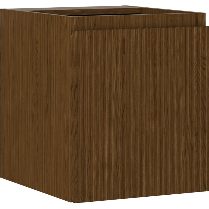 Mexen Rivel fürdőszobai mosdós szekrény 40 cm, 1 ajtó, barázdált, dió - 91A21-04047-1-BF86