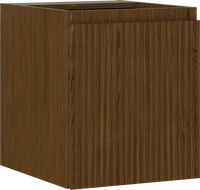Mexen Rivel fürdőszobai mosdós szekrény 40 cm, 1 ajtó, barázdált, dió - 91A21-04047-1-BF86
