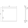 Mexen Rivel dulap de baie pentru chiuvetă 45 cm, 1 ușă, canelat, alb mat - 91A21-04547-1-BF01