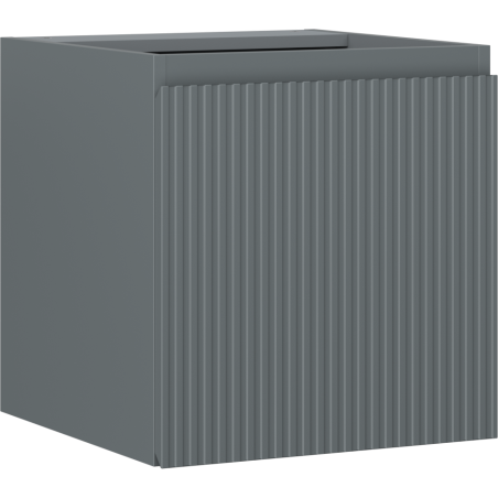 Mexen Rivel dulap de baie pentru lavoar 45 cm, 1 ușă, canelat, grafit mat - 91A21-04547-1-BF66