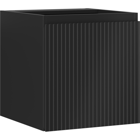Mexen Rivel dulap baie sub lavoar 45 cm, 1 ușă, cu caneluri, negru mat - 91A21-04547-1-BF71