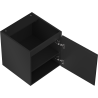 Mexen Rivel dulap baie sub lavoar 45 cm, 1 ușă, cu caneluri, negru mat - 91A21-04547-1-BF71