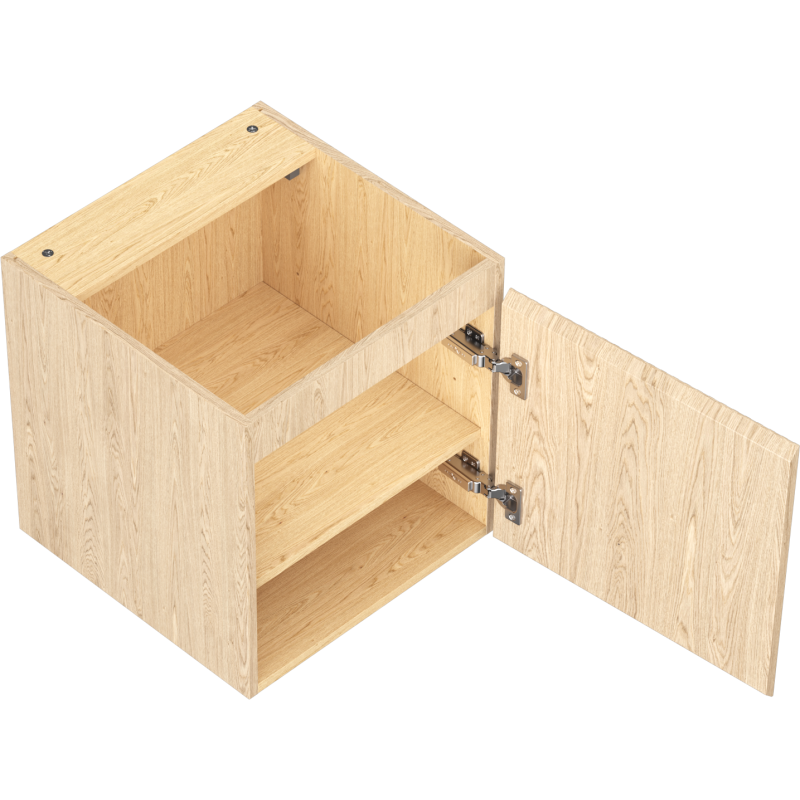 Mexen Rivel dulap de baie sub lavoar 45 cm, 1 ușă, canelat, stejar - 91A21-04547-1-BF81