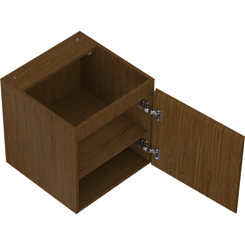 Mexen Rivel fürdőszobai mosdó alatti szekrény 45 cm, 1 ajtós, bordázott, dió - 91A21-04547-1-BF86