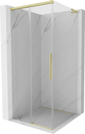 Mexen Rox L cabină de duș glisantă 90 x 90 cm, transparent, auriu periat - 8C2L-090-090-55-00