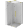 Mexen Rox L cabină de duș glisantă 95 x 95 cm, transparentă, aurie periată - 8C2L-095-095-55-00