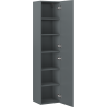 Mexen Rivel dulap de baie 35 cm, 1 ușă, fațetat, grafit mat - 91A21-03016-1-BF66