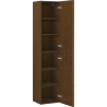 Mexen Rivel stâlp de baie 35 cm, 1 ușă, canelat, nuc - 91A21-03016-1-BF86
