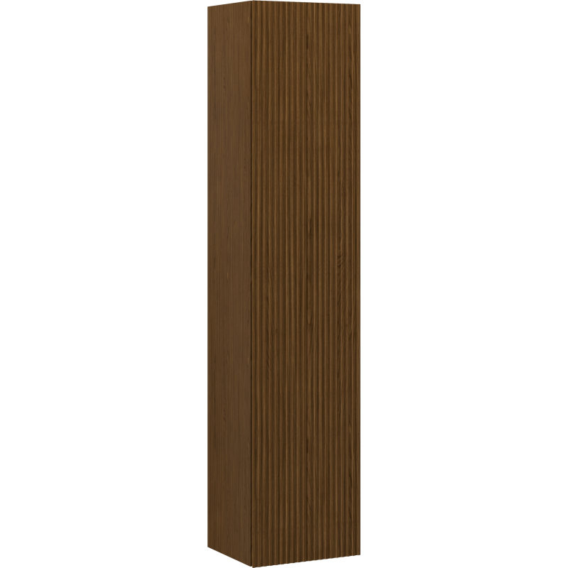 Mexen Rivel 35 cm-es fürdőszobai oszlop, 1 ajtó, bordázott, dió - 91A21-03016-1-BF86