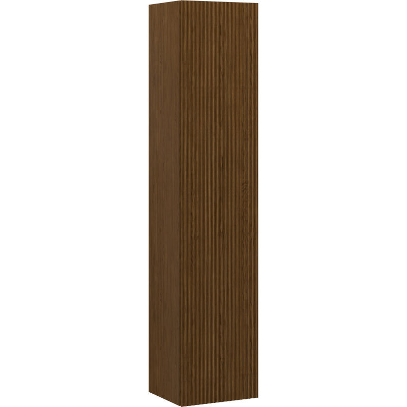 Mexen Rivel stâlp de baie 35 cm, 1 ușă, canelat, nuc - 91A21-03016-1-BF86