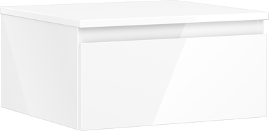 Mexen Orio dulap baie sub chiuvetă 50 cm cu blat, 1 sertar, alb lucios - 91A10-05023-1-BFC00