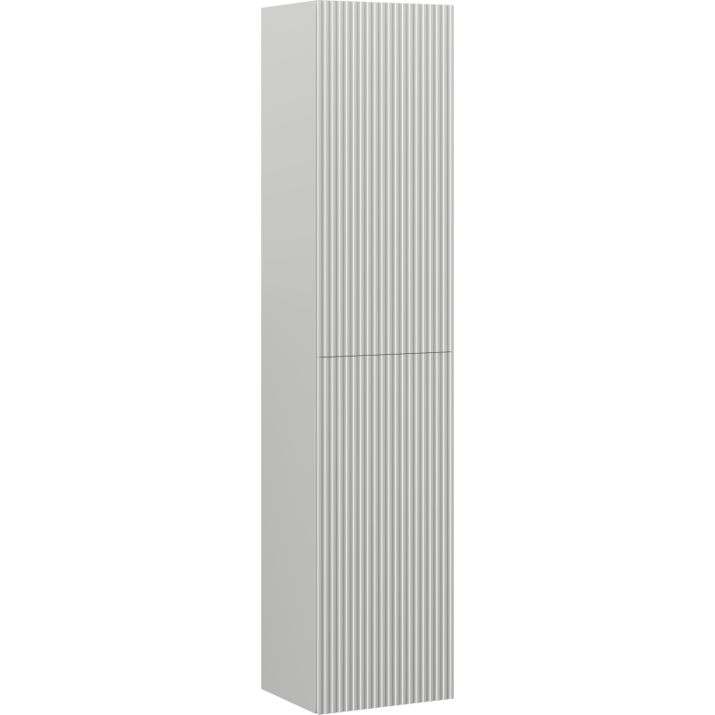 Mexen Rivel fürdőszobai oszlop 35 cm, 2 ajtós, bordázott, szürke matt - 91A21-03016-2-BF62