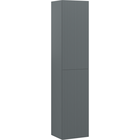 Mexen Rivel fürdőszobai oszlop 35 cm, 2 ajtó, bordázott, grafit matt - 91A21-03016-2-BF66