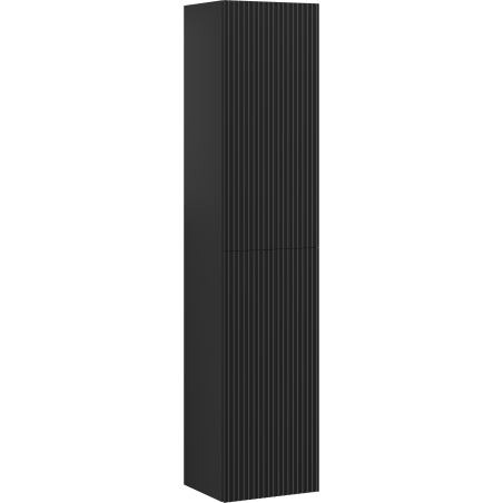 Mexen Rivel dulap de baie 35 cm, 2 uși, canelat, negru mat - 91A21-03016-2-BF71