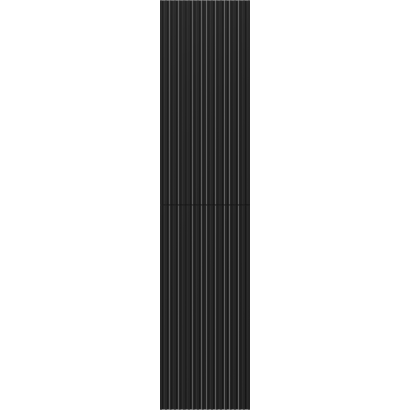 Mexen Rivel 35 cm-es fürdőszobai oszlop, 2 ajtós, bordázott, fekete matt - 91A21-03016-2-BF71